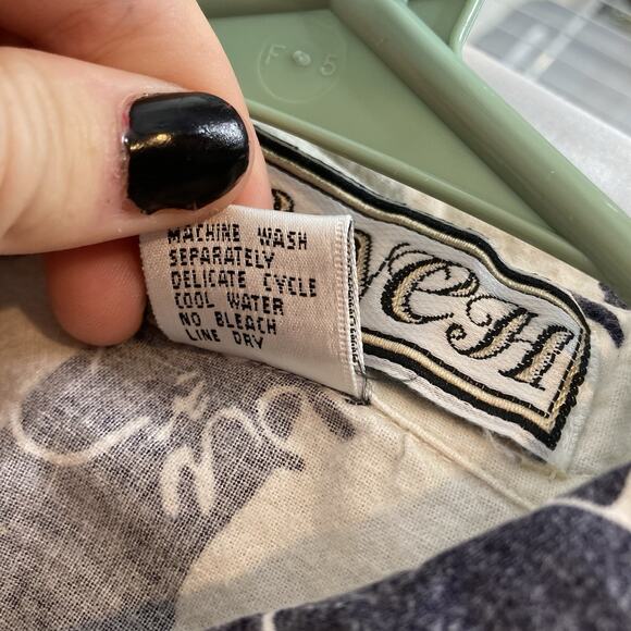 Vintage 90s Punch Women's‎ Moose Bear Print Button Up Shirt Size M Wilderness - Picture 6 of 12